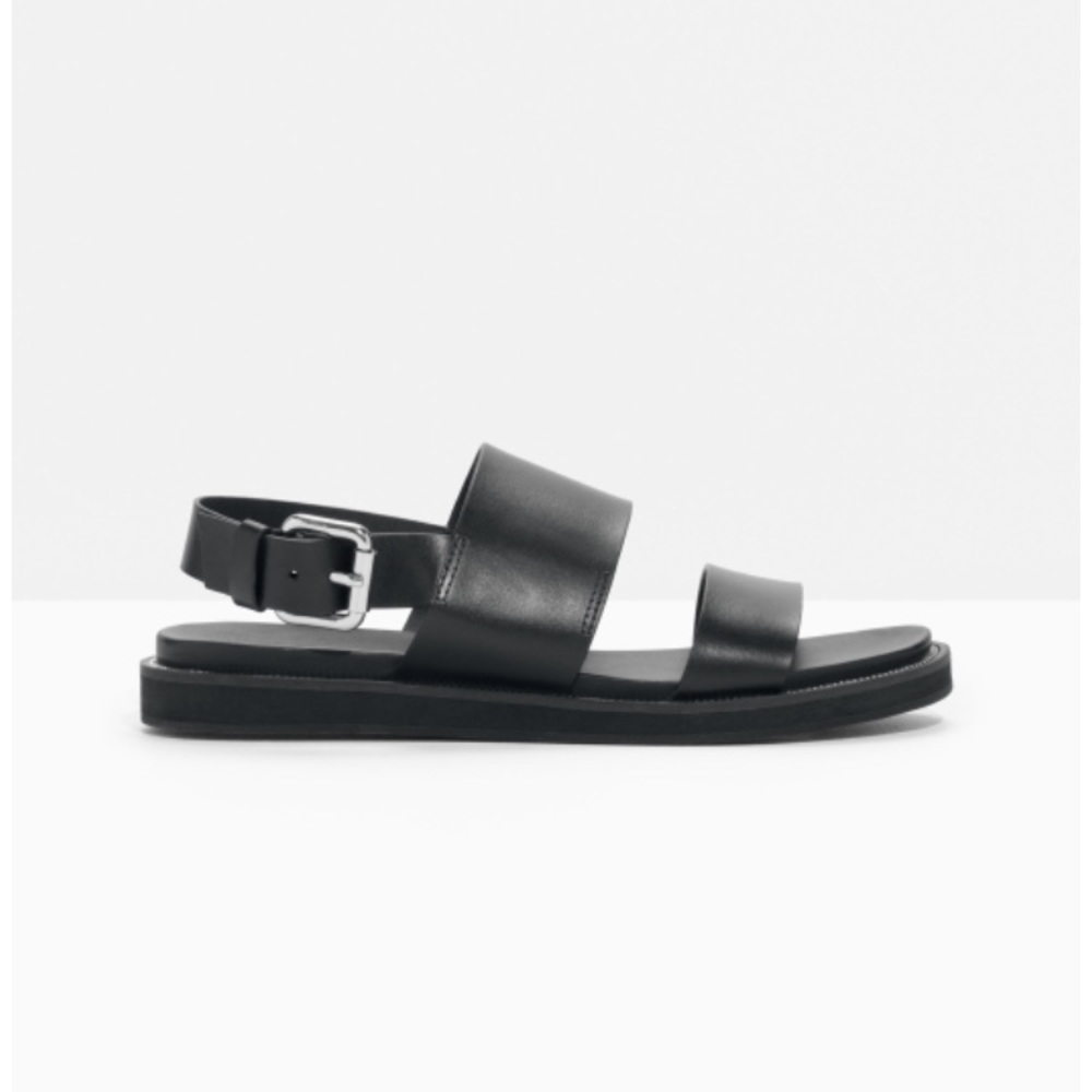 &other stories black leather sandals — NEW